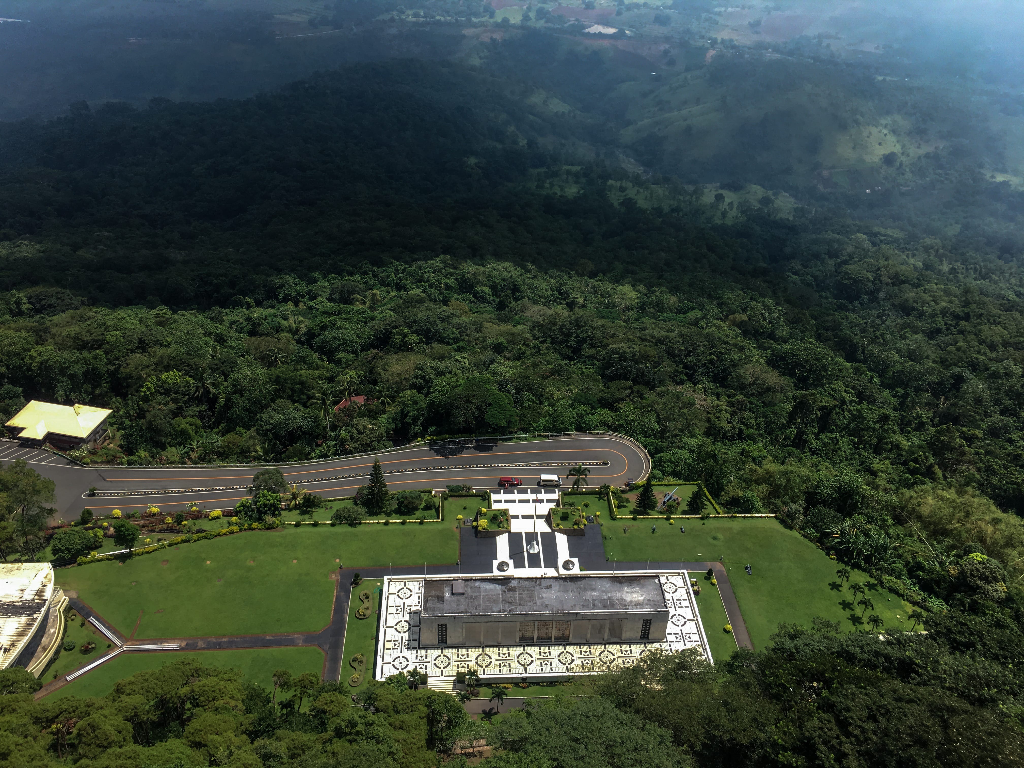 view of collonade from memorial cross at mount samat bataan